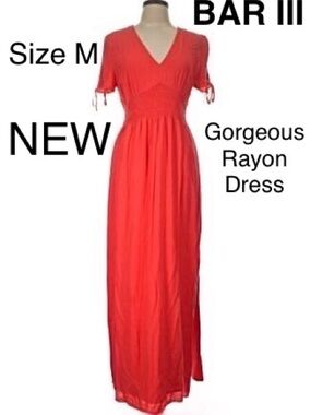 Bar III V-Neck Maxi Dress Gorgeous Spring Summer